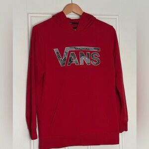 VANS Boys Off the Wall Red Pullover Hoodie/Sweatshirt - Size Large